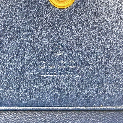Gucci Zumiflora Compact Leather Canvas Multicolor Bifold Wallet Gold — view 4