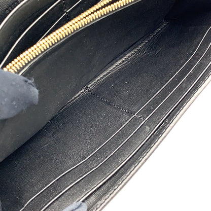 Fendi Baguette Continental Leather Black Wallet Gold — view 6
