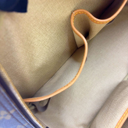 Louis Vuitton Deauville Bowling Vanity Monogram Leather Brown Handbag Gold — view 9