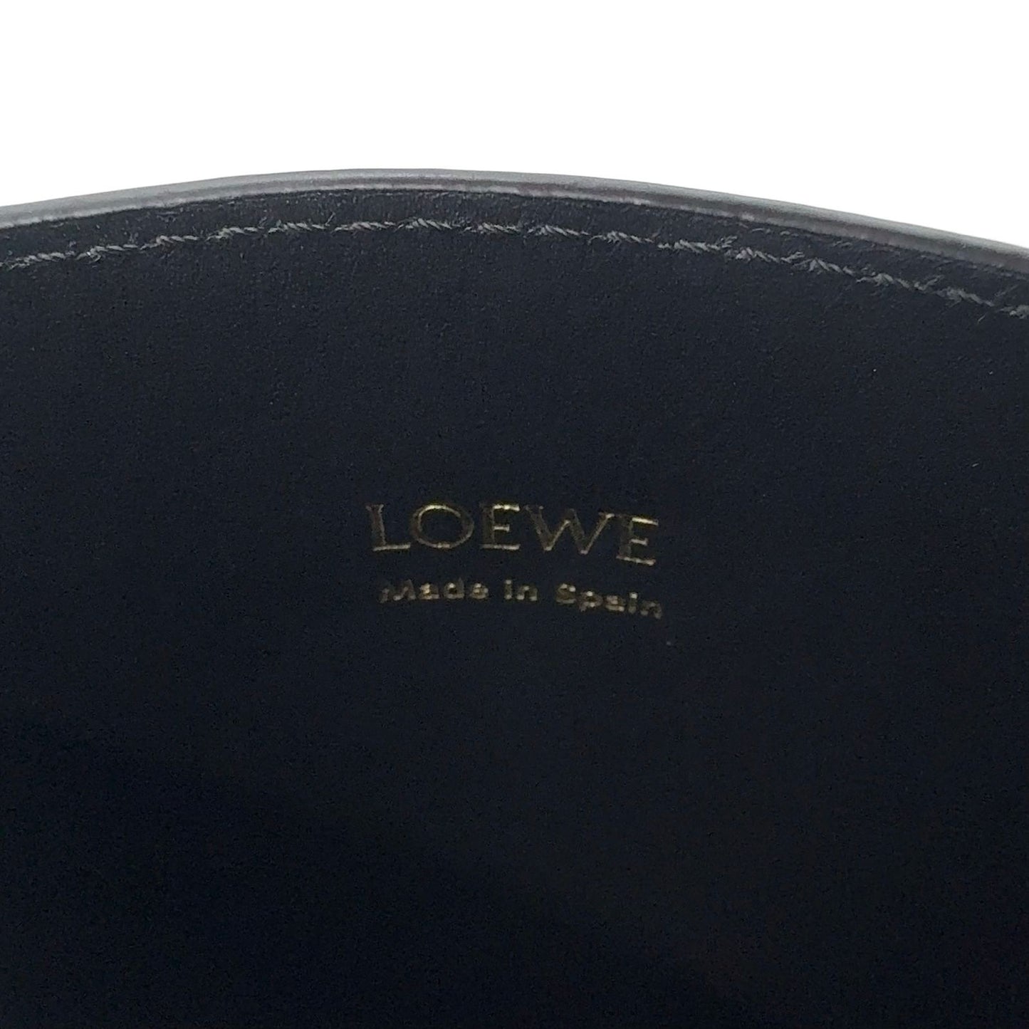 Loewe Dice Pocket with Customization Leather Black Shoulder Bag Gold — view 4