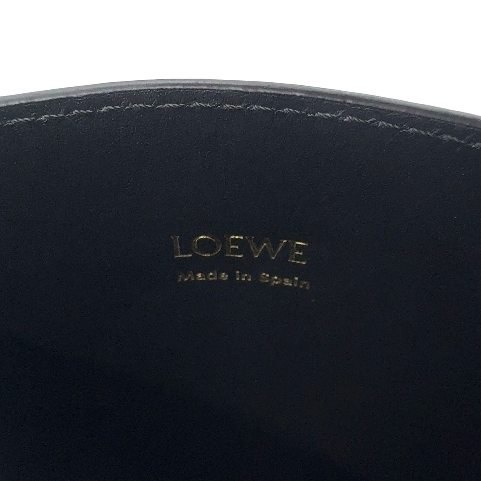 Loewe Dice Pocket with Customization Leather Black Shoulder Bag Gold — view 4