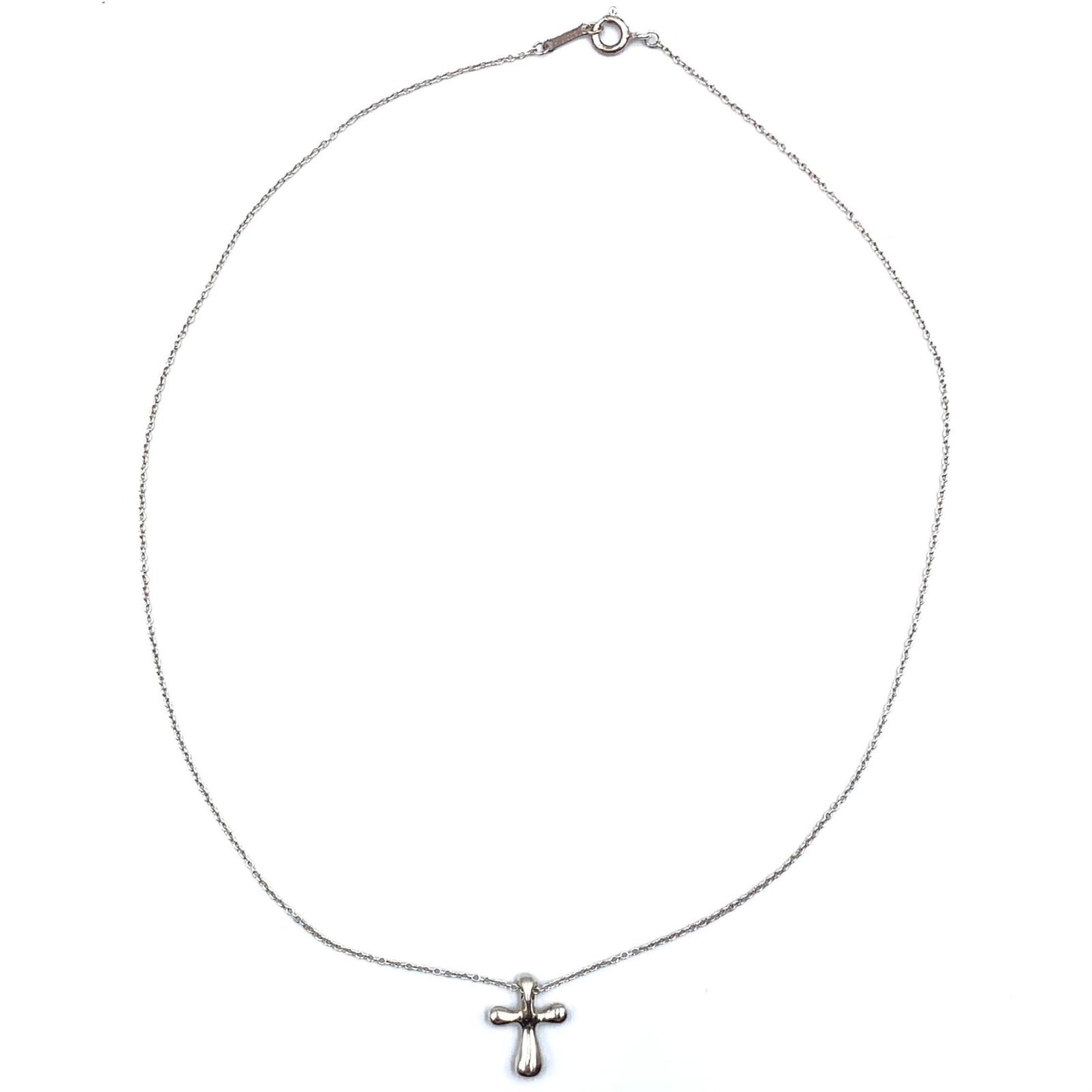 Tiffany & Co Small Cross Silver Necklace — view 3