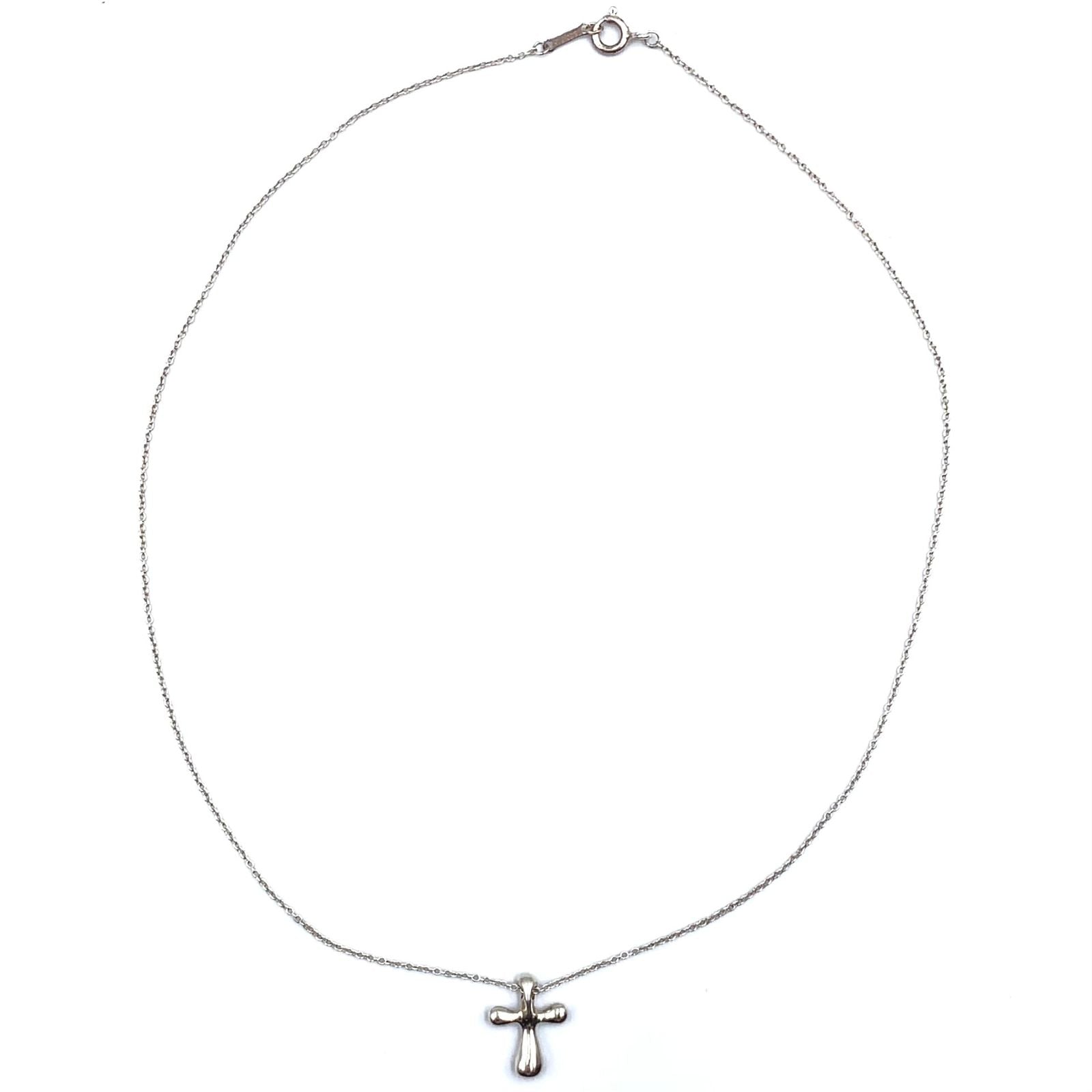 Tiffany & Co Small Cross Silver Necklace — view 3