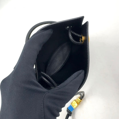 Loewe Dice Pocket with Customization Leather Black Shoulder Bag Gold — view 3
