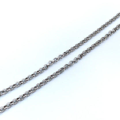 Dior Logo Heart Metal Line Stone Silver Necklace — view 6