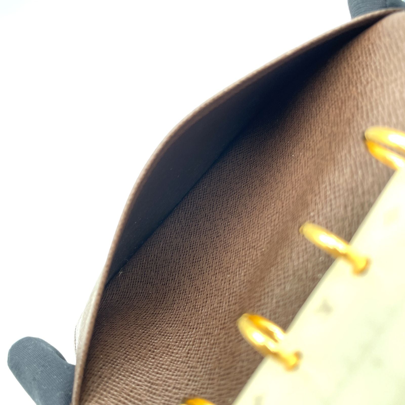 Louis Vuitton Agenda PM Damier Initials Brown Notebook Cover Gold — view 5