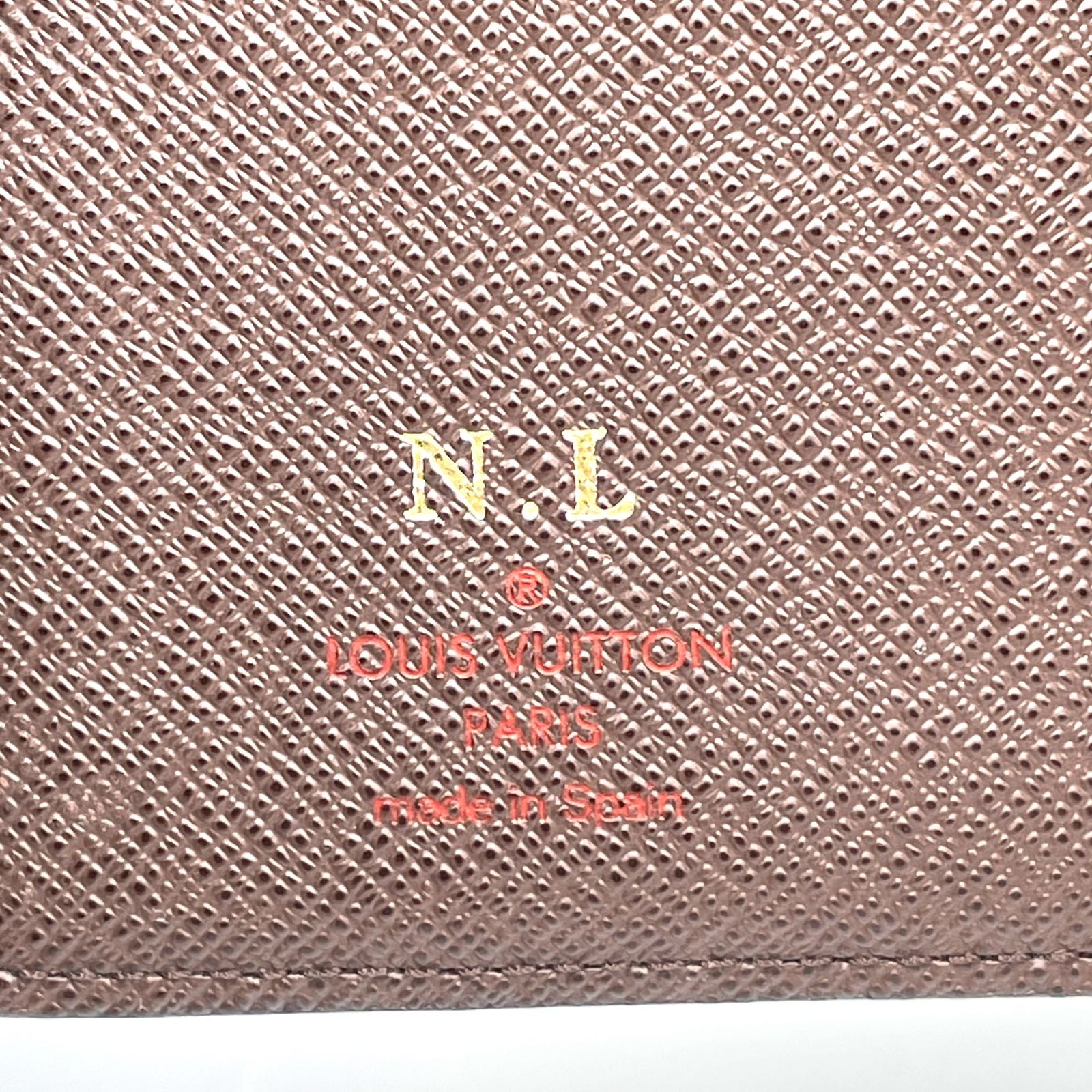 Louis Vuitton Agenda PM Damier Initials Brown Notebook Cover Gold — view 4