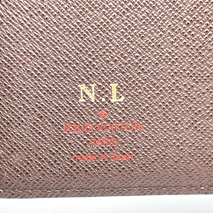 Louis Vuitton Agenda PM Damier Initials Brown Notebook Cover Gold — view 4