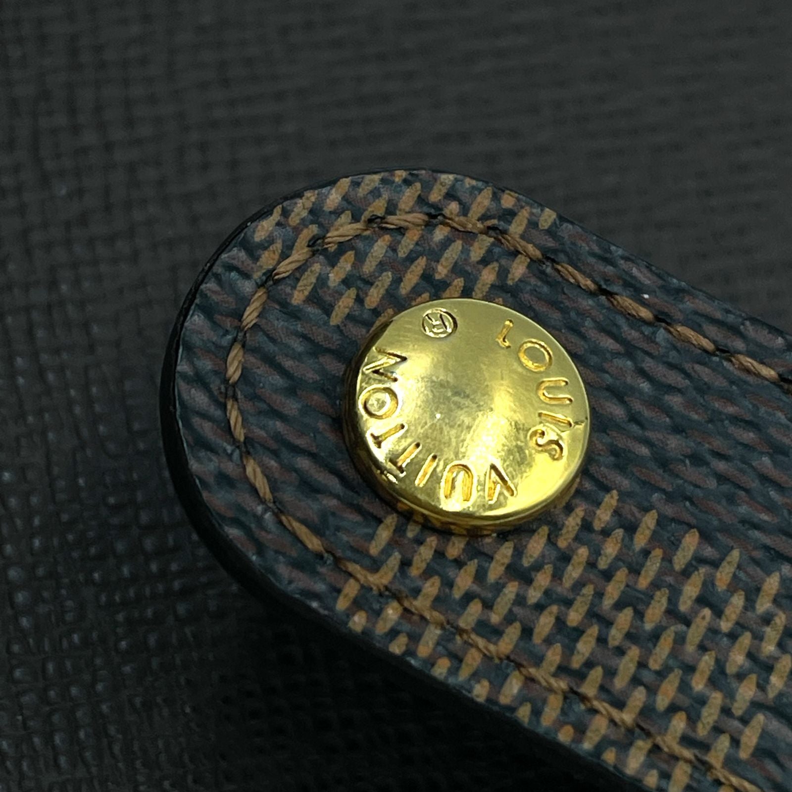 Louis Vuitton Agenda PM Damier Initials Brown Notebook Cover Gold — view 7