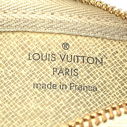 Louis Vuitton Pochette Cles Damier Azur White Coin Case Gold — view 4