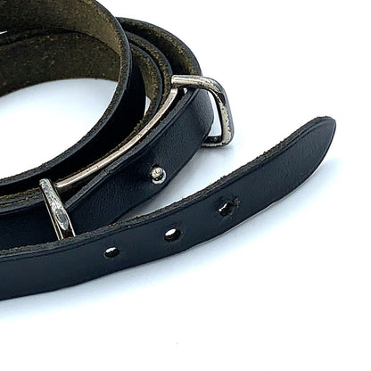 Hermes Hapi 2 Leather Black Bracelet Silver — view 6