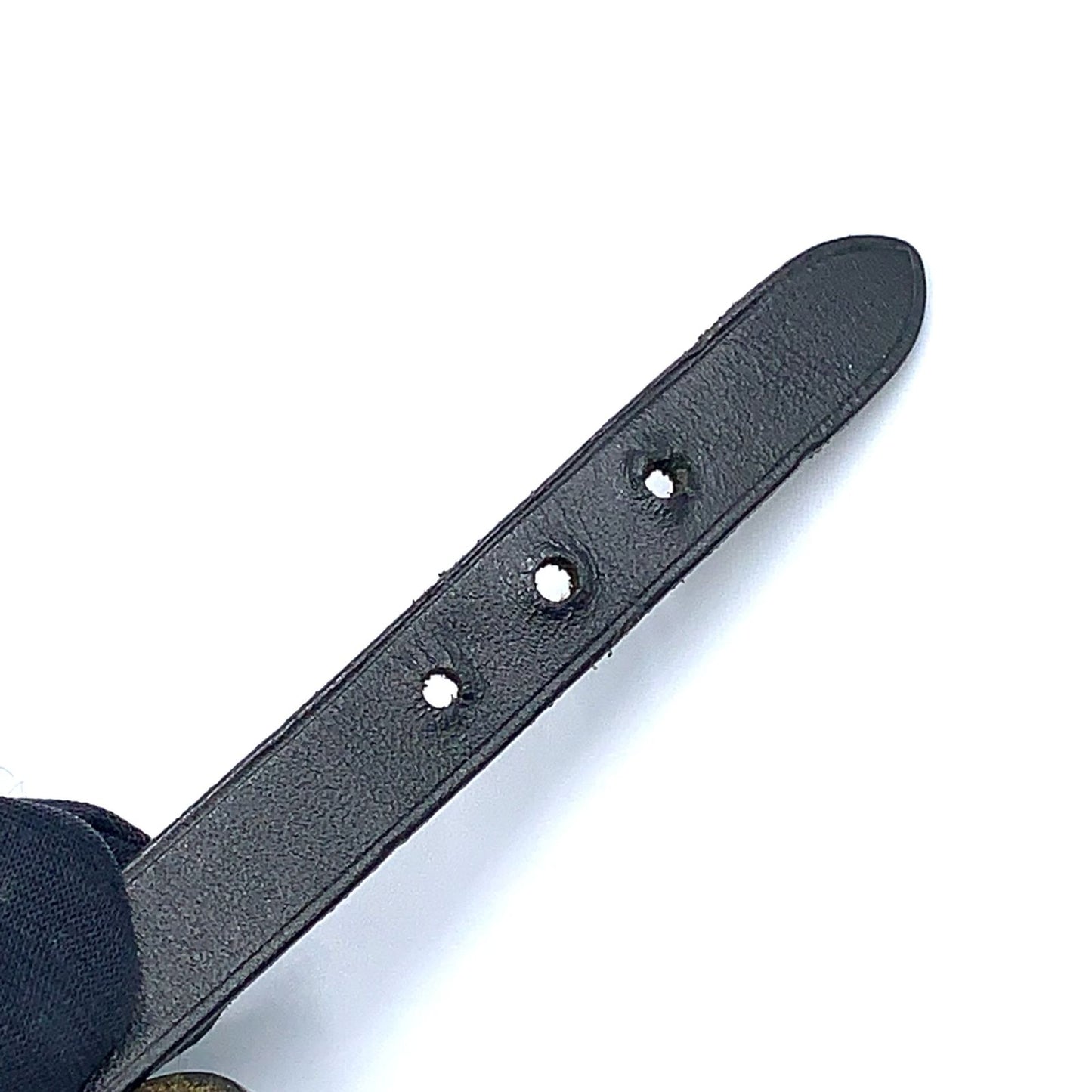 Hermes Hapi 2 Leather Black Bracelet Silver — view 9