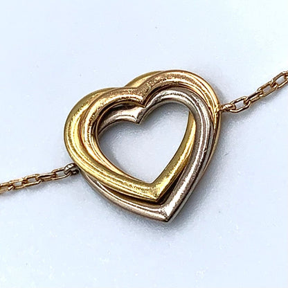 Cartier Trinity Heart Yellow Gold Pink White Bracelet — view 7