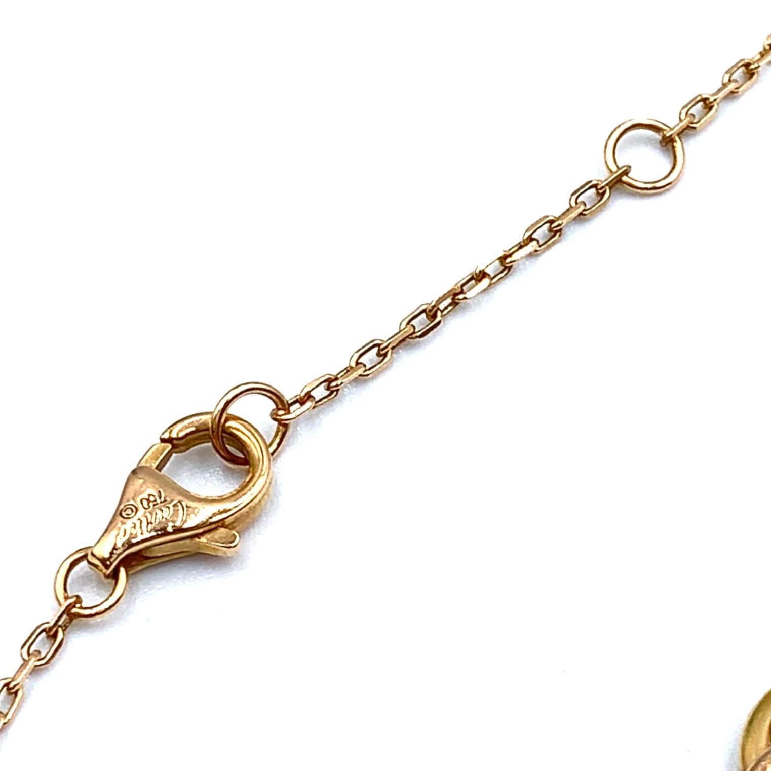 Cartier Trinity Heart Yellow Gold Pink White Bracelet — view 5