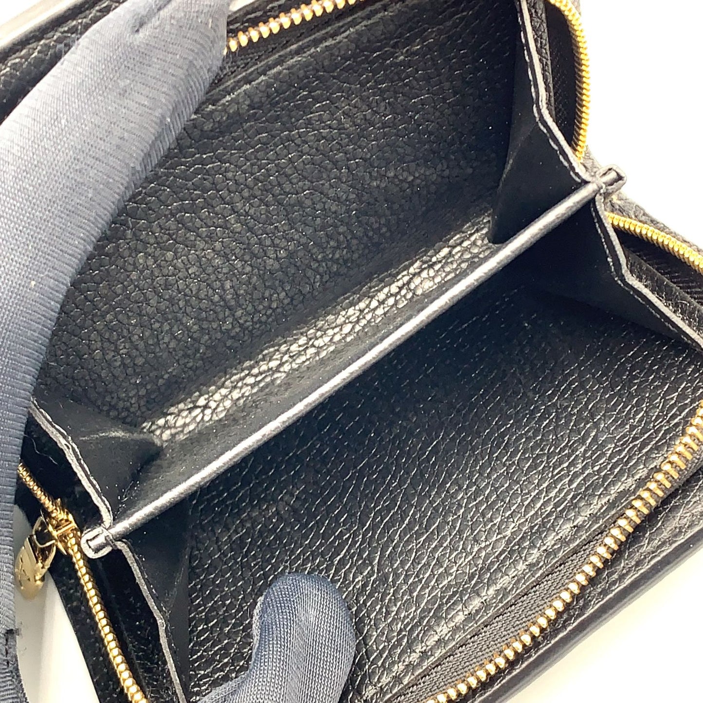 Louis Vuitton Portefeuille Monogram Empreinte Noir Leather Black Bifold Wallet — view 5