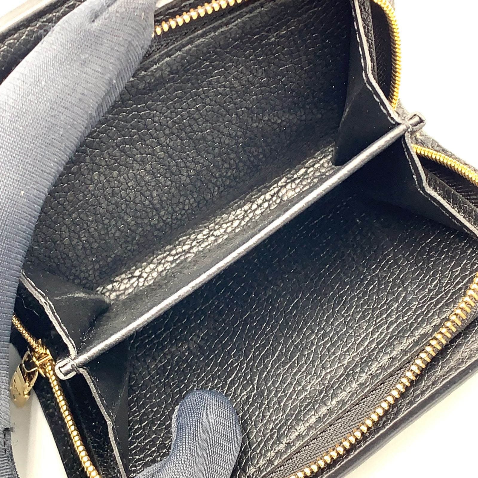 Louis Vuitton Portefeuille Monogram Empreinte Noir Leather Black Bifold Wallet — view 5