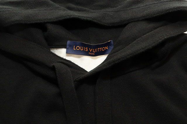 Louis Vuitton Monogram Gradient Hoodie L Uso Knit Pullover Black — view 5