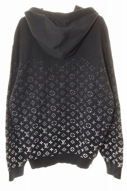Louis Vuitton Monogram Gradient Hoodie L Uso Knit Pullover Black — view 2