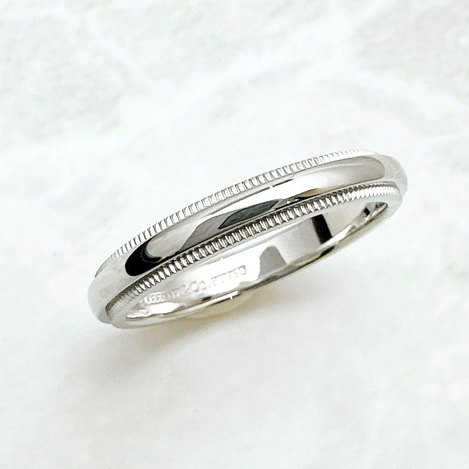 Tiffany & Co Mil Gray Platinum Ring — view 3