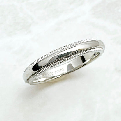 Tiffany & Co Mil Gray Platinum Ring — view 3