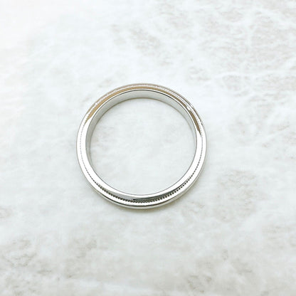 Tiffany & Co Mil Gray Platinum Ring — view 5