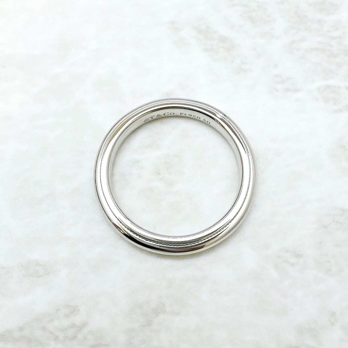 Tiffany & Co Mil Gray Platinum Ring — view 5