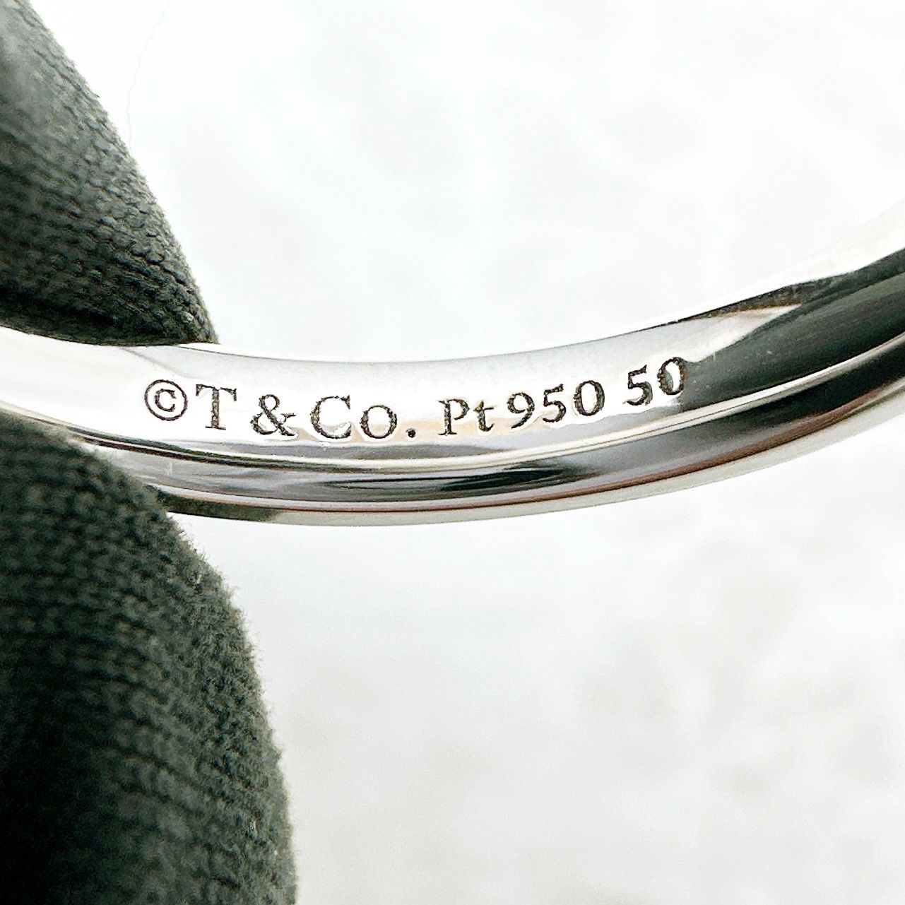 Tiffany & Co Mil Gray Platinum Ring — view 6