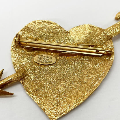 Chanel Brooch Vintage CC Logo Motif Gold — view 4
