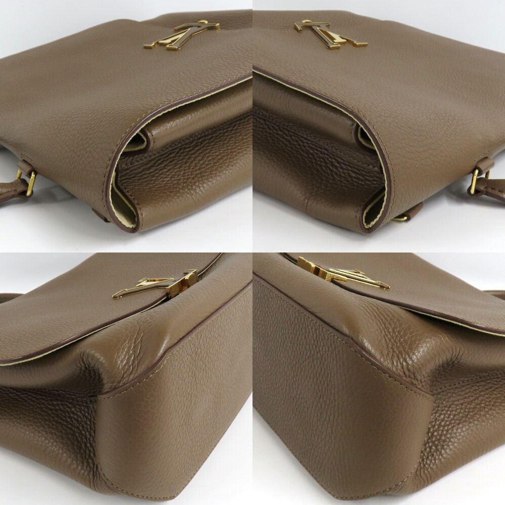 Louis Vuitton Volta Parnassea Taurillon Leather Khaki Taupe Handbag 2-Way — view 9