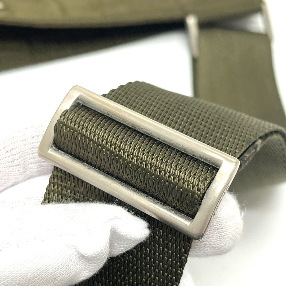 Prada Shoulder Bag Triangle Logo Nylon Khaki — view 7