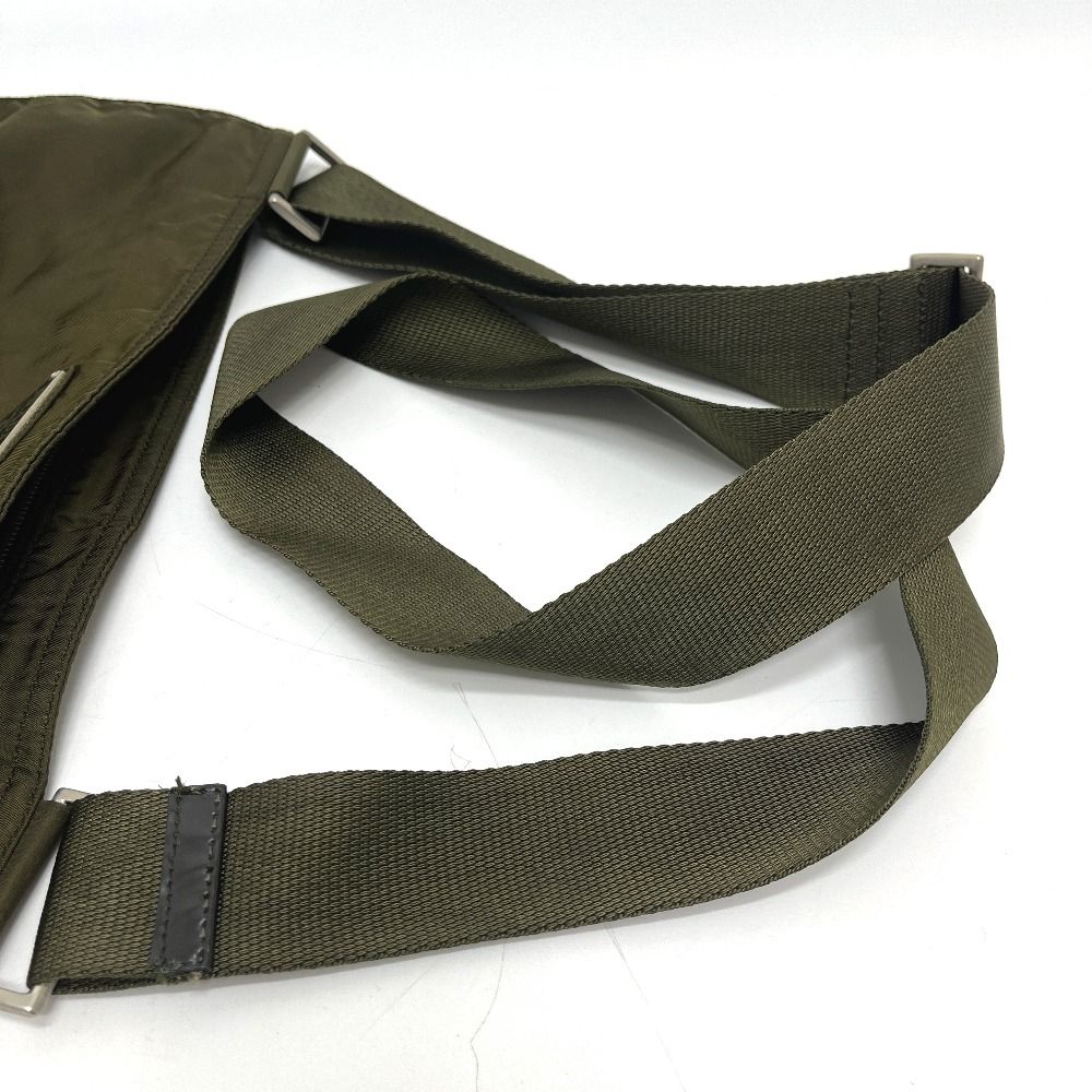 Prada Shoulder Bag Triangle Logo Nylon Khaki — view 6