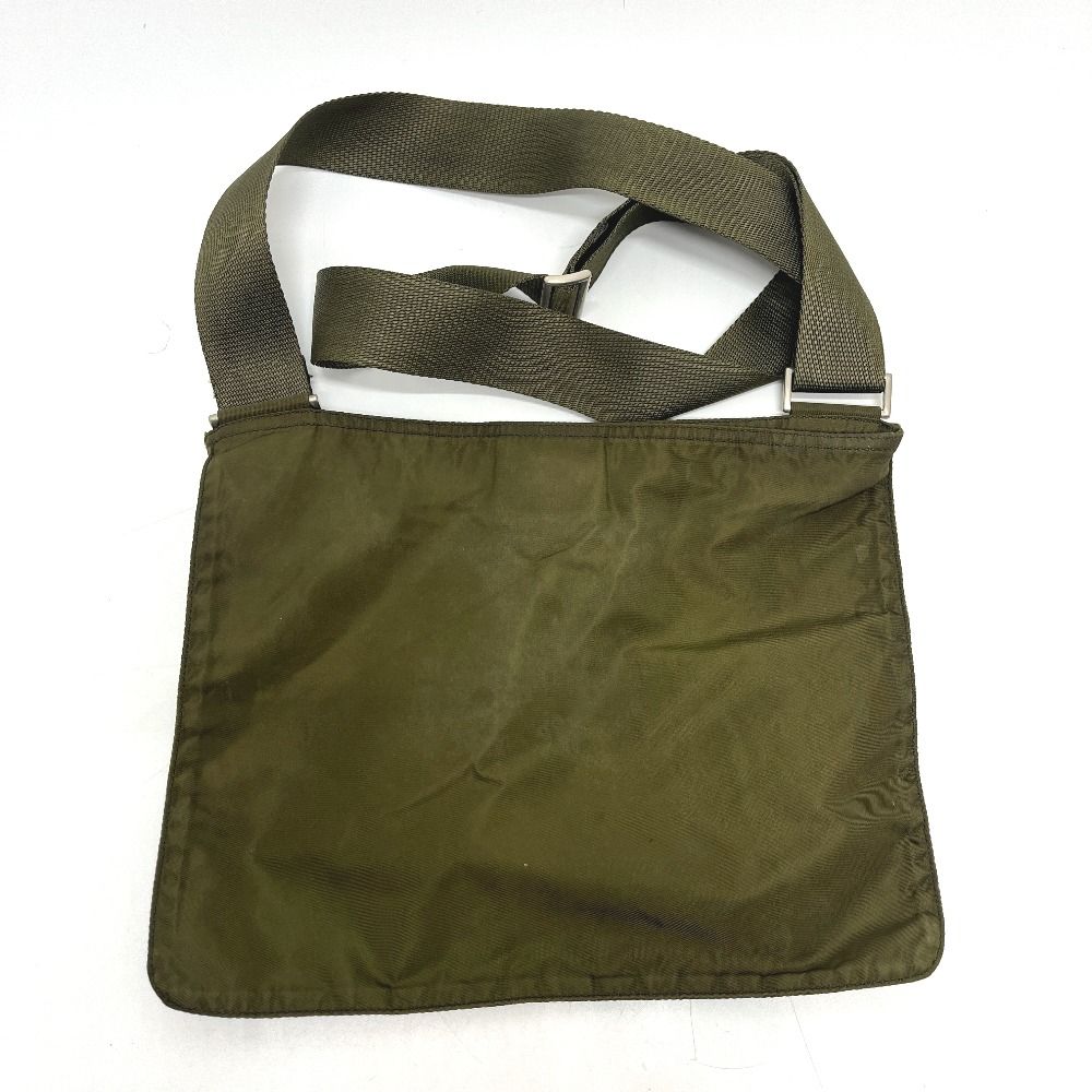 Prada Shoulder Bag Triangle Logo Nylon Khaki — view 2