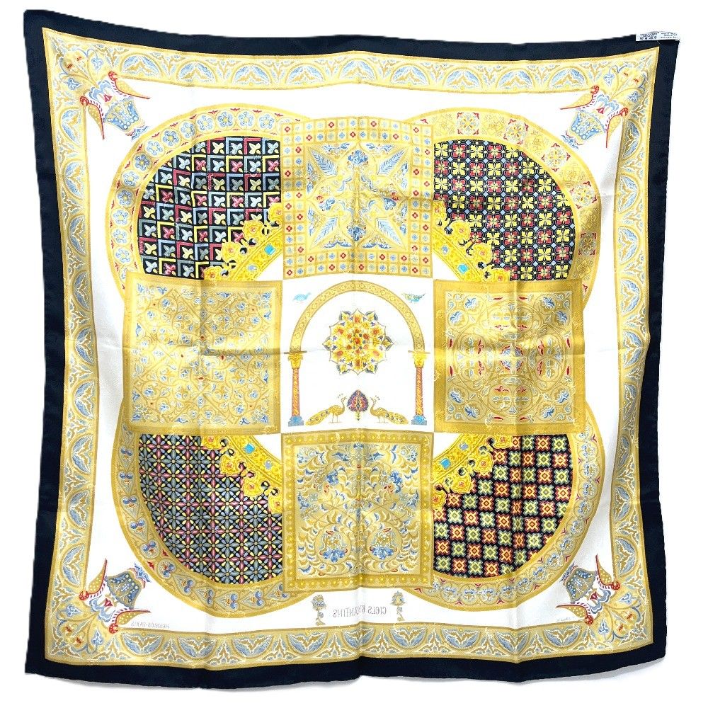 Hermes Scarf Carre 90 Silk White — view 2
