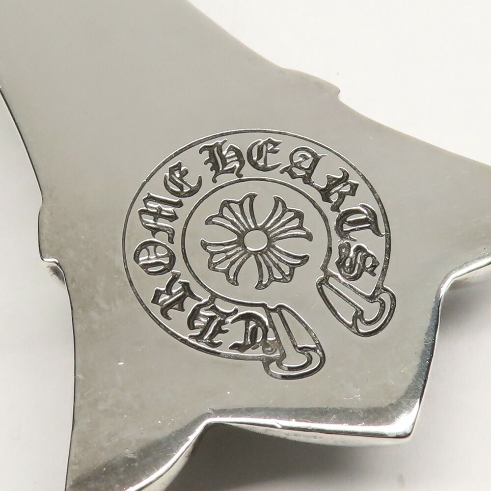 Chrome Hearts Necklace Pendant Double CH Cross Large 925 Sterling Silver Invoice — view 7