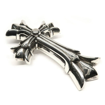 Chrome Hearts Necklace Pendant Double CH Cross Large 925 Sterling Silver Invoice — view 3