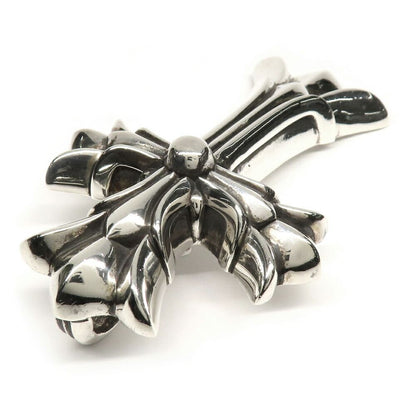 Chrome Hearts Necklace Pendant Double CH Cross Large 925 Sterling Silver Invoice — view 4