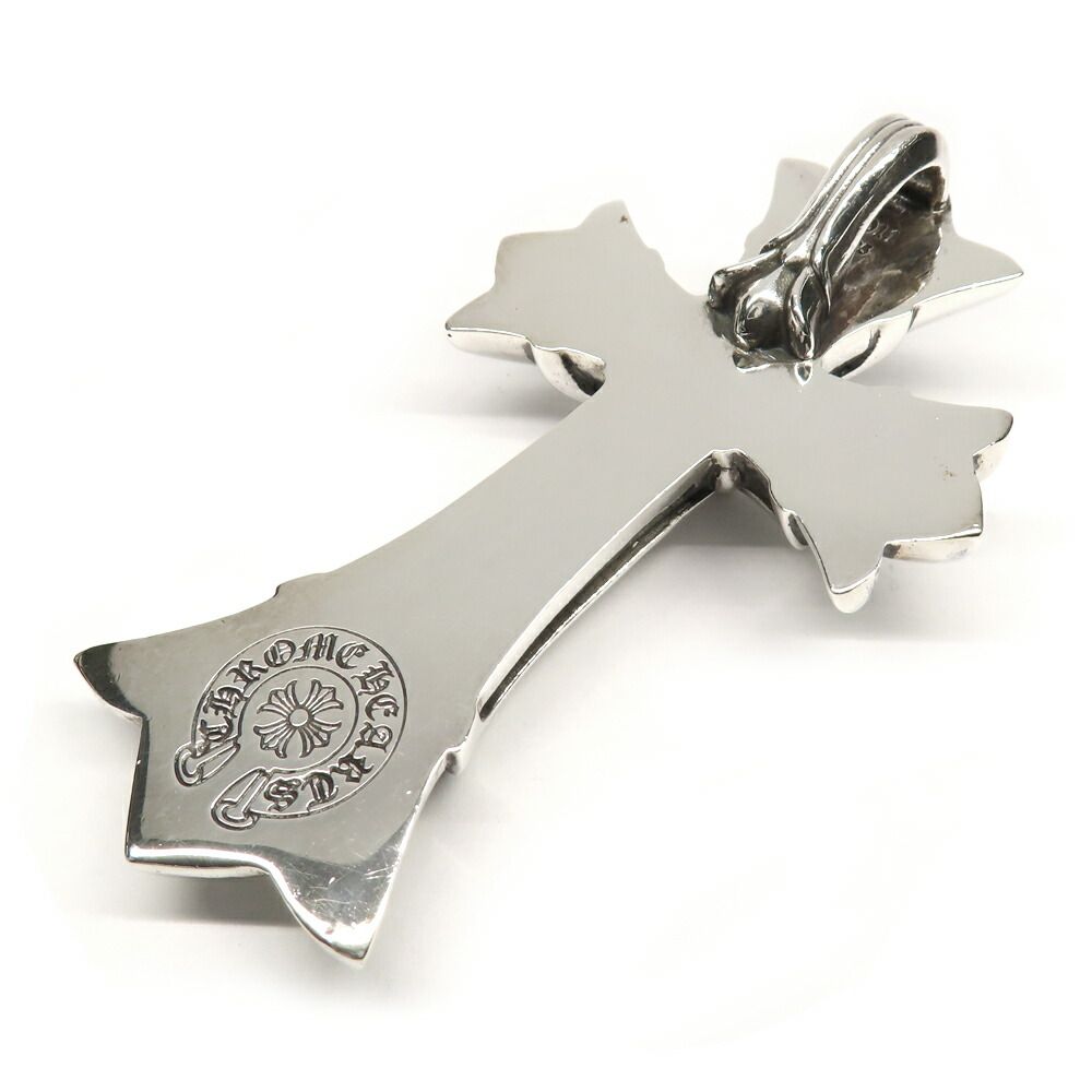 Chrome Hearts Necklace Pendant Double CH Cross Large 925 Sterling Silver Invoice — view 5