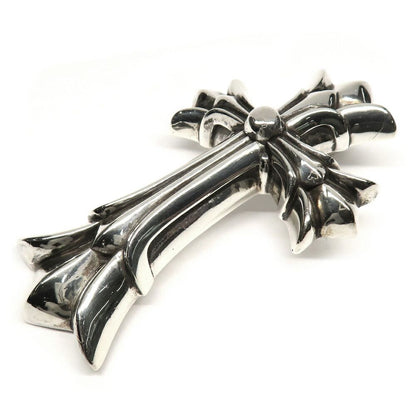 Chrome Hearts Necklace Pendant Double CH Cross Large 925 Sterling Silver Invoice — view 2