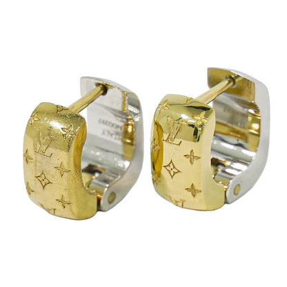 Louis Vuitton LV Book Cles Doreil Nanogram Hoop Earrings Metal Gold Silver