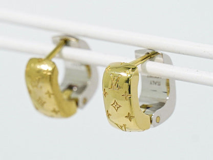 Louis Vuitton LV Book Cles Doreil Nanogram Hoop Earrings Metal Gold Silver — view 7