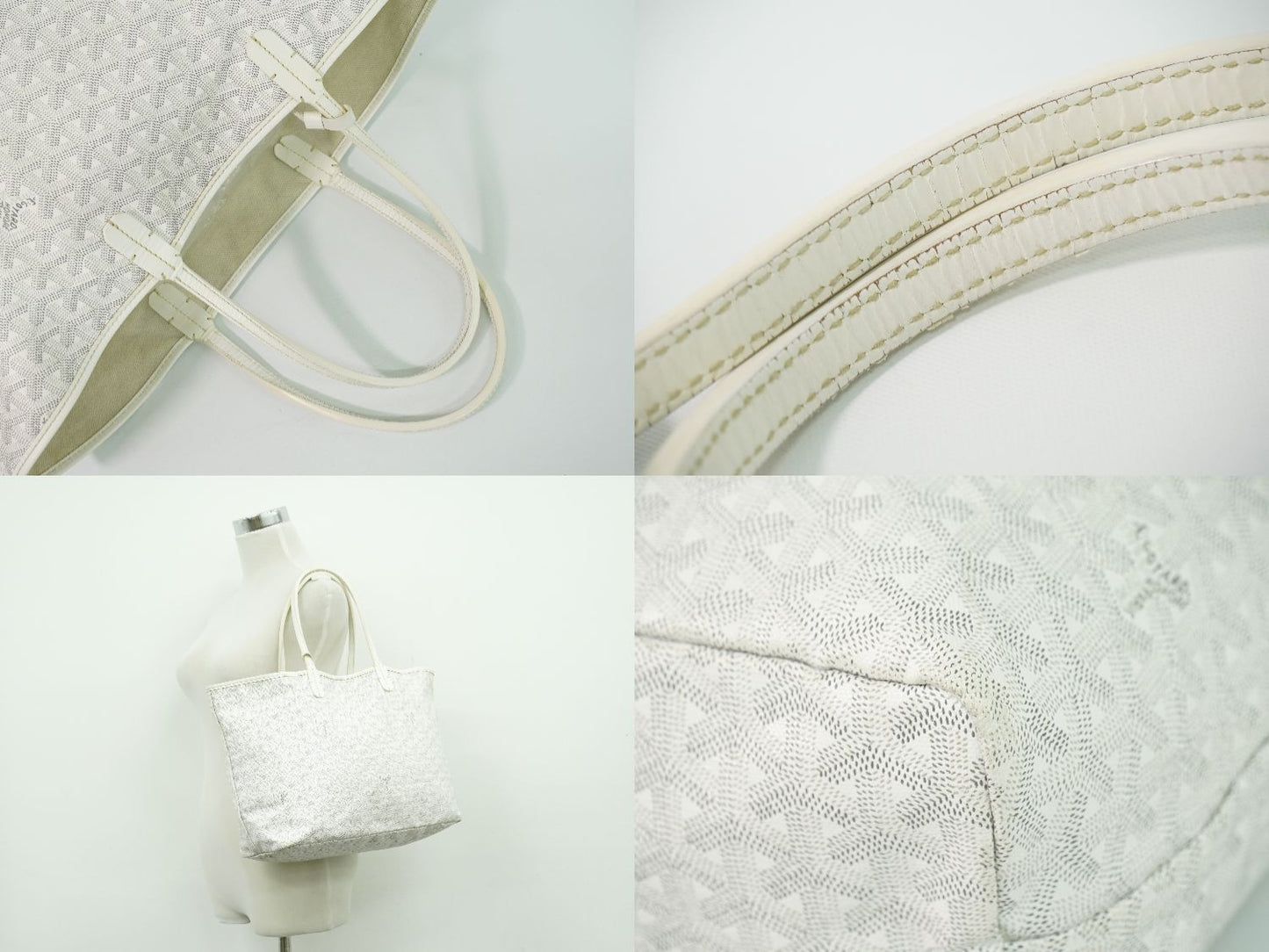 Goyard Saint Louis PM Tote White — view 6