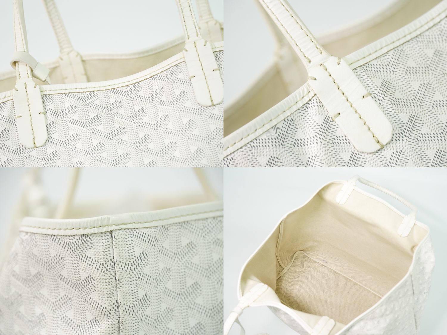 Goyard Saint Louis PM Tote White — view 7