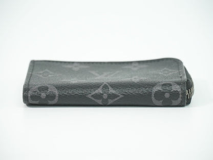 Louis Vuitton LV Porte-Monnaie Jour Monogram Eclipse Coin Case Black Gray — view 3