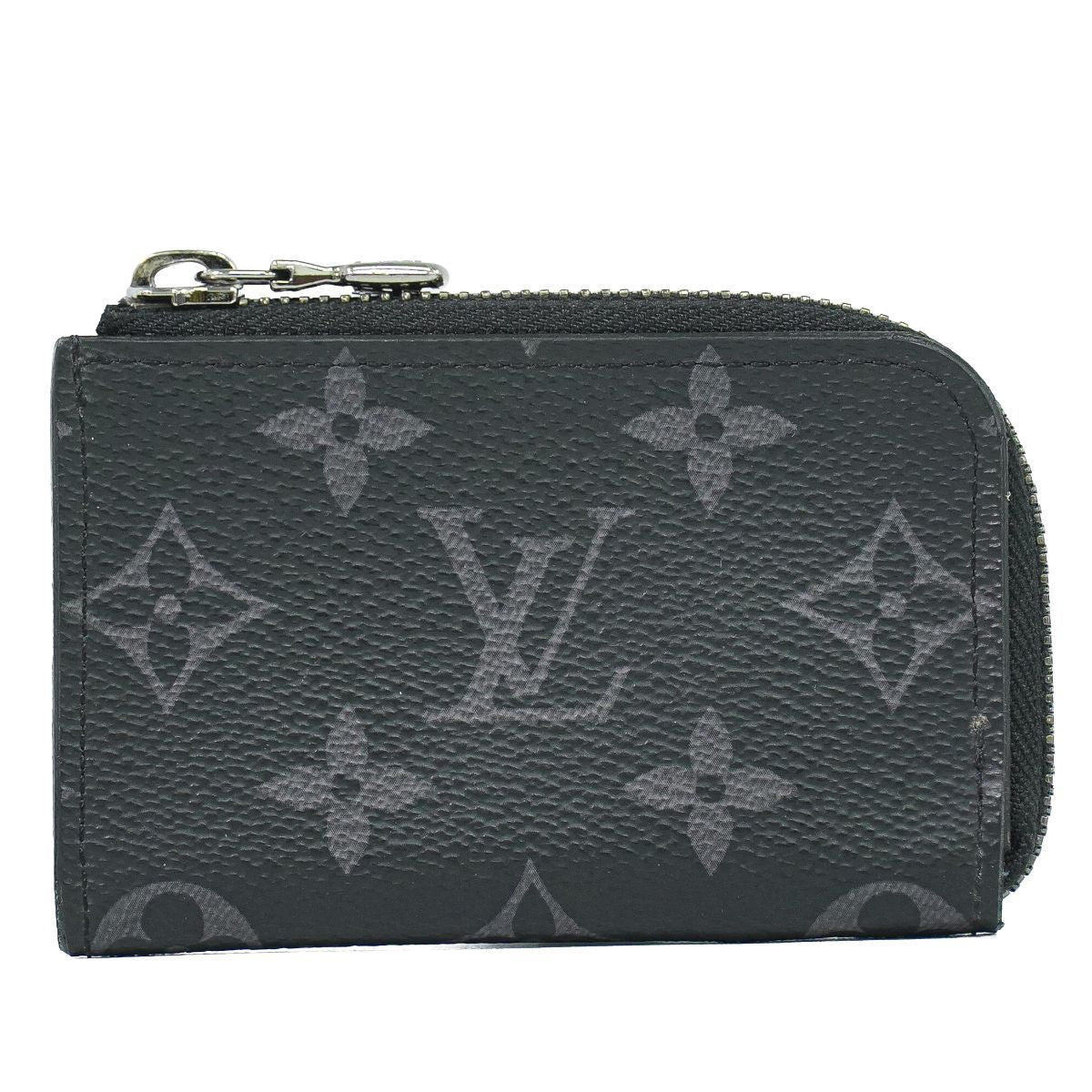 Louis Vuitton LV Porte-Monnaie Jour Monogram Eclipse Coin Case Black Gray