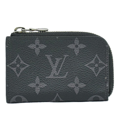 Louis Vuitton LV Porte-Monnaie Jour Monogram Eclipse Coin Case Black Gray
