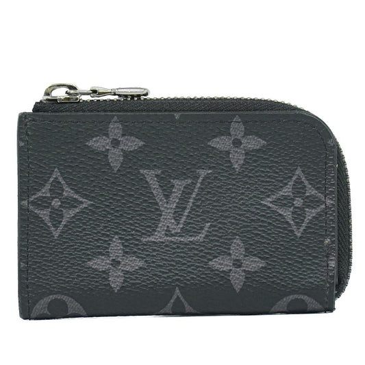 Louis Vuitton LV Porte-Monnaie Jour Monogram Eclipse Coin Case Black Gray