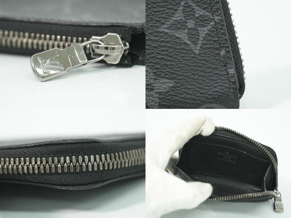 Louis Vuitton LV Porte-Monnaie Jour Monogram Eclipse Coin Case Black Gray — view 8