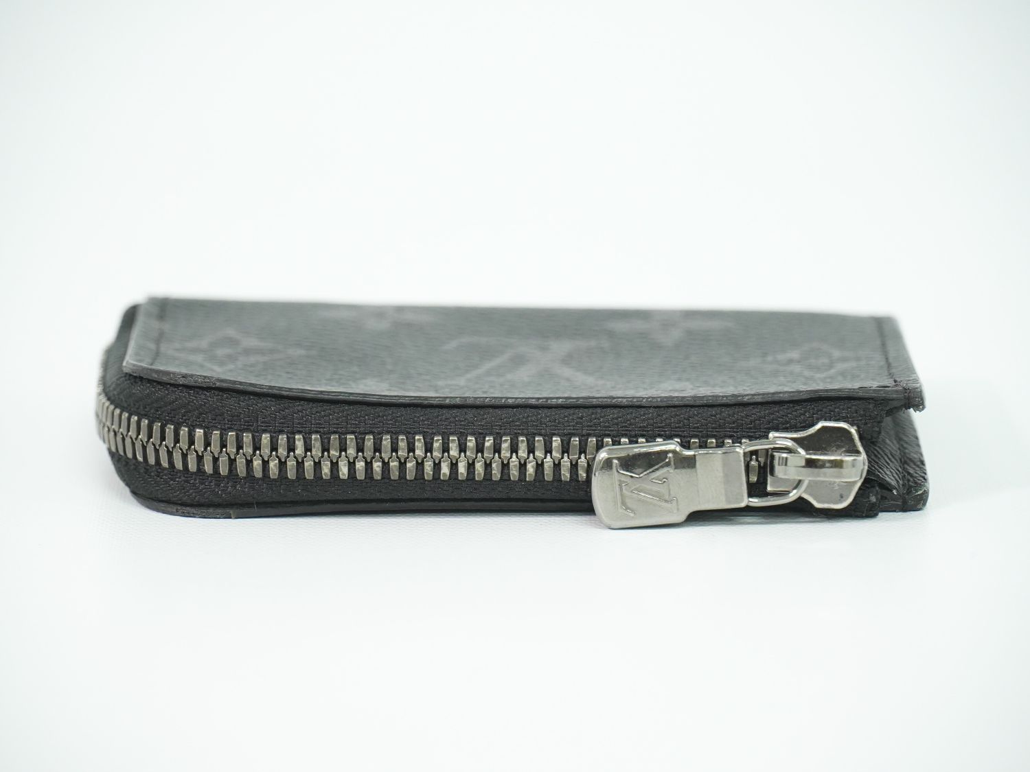 Louis Vuitton LV Porte-Monnaie Jour Monogram Eclipse Coin Case Black Gray — view 5