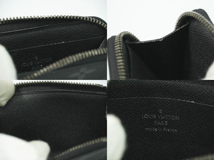 Louis Vuitton LV Porte-Monnaie Jour Monogram Eclipse Coin Case Black Gray — view 9