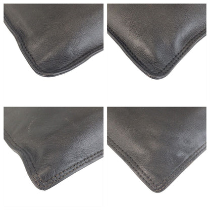 Chanel Vintage Black Gold Leather Shoulder Bag Pochette — view 3